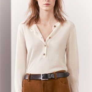 🤍🍑Zara Basic Knit Buttoned Sweater